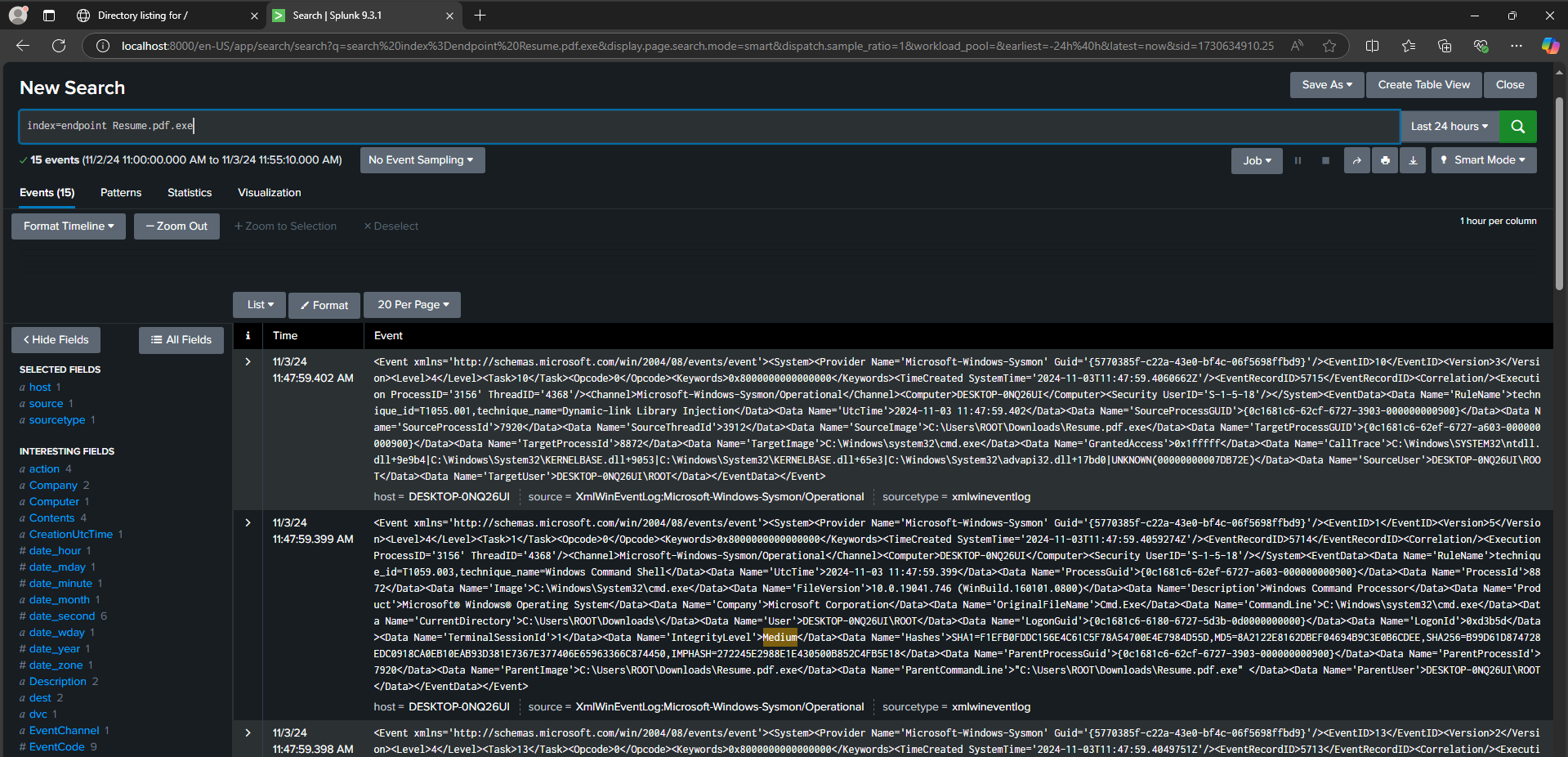 Querying Malware Execution in Splunk